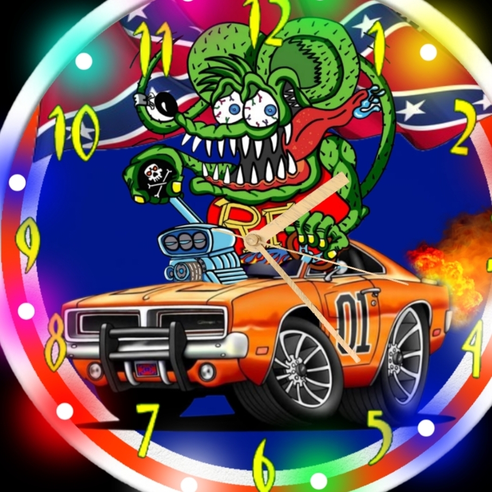 Colorful Cartoon Car Wall Clock